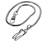 MOBUTOFU Alloy Pocket Watch Chain Clip Vintage Black Snake Style Thick Braided Metal Chain for Men’s Vest Waistcoat Accessories