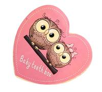 MOBUTOFU Alphabet Deciduous Tooth Box Wooden Storage Case for First Tooth and Curl Keepsake for Fairy Traditions and Storage