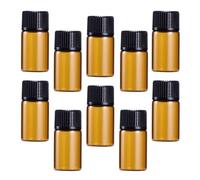 MOBUTOFU Amber Glass Bottles Mini Bottles with Black Lid 5ml 30 Pcs Portable and Easy to Fill for Essential Oils and Chemistry Chemicals for Travel Kit for Business Partners
