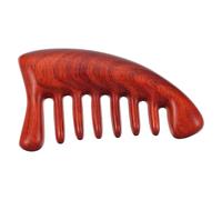 MOBUTOFU Anti-static Hair Comb Wide Teeth for Curly Hair, Practical Massage Comb Made of Synthetic Material, Red Colour Suitable for Scalp Care and Stress Relief