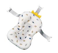 MOBUTOFU Baby Bath Cushion Tub Soft Mesh Cloth Floating Bath Pillow with Crown Pattern Supports Head Neck and Back Prevents Choking on Water for Toddlers at Home and Travel