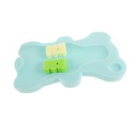 MOBUTOFU Baby Bath Sponge Mat and Bath Seat for Newborns and Toddlers, Mint Green Soft Sponge Cushion with Bear Accessory, Non-Slip Support Pad for Baby Bathtub and Shower Safety Random Color