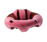 MOBUTOFU Baby Support Seat Infant Floor Cushion Soft Plush Baby Cushion Toddler Sitting Chair for Nursery Use 45cm Diameter Pink and Brown