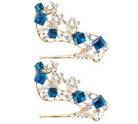 MOBUTOFU Badges Buckles High Heel Brooches on The Back Zinc Alloy Easy to Carry 2pcs Rhinestone Decorative and Assorted Colour Or for Women for Hair Band Scarf Accessories