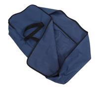 MOBUTOFU BBQ Tool Storage Bag with Handle, Blue Oxford Cloth Grill Accessory Organizer Featuring Space-Saving Foldable Design for Outdoor Camping and Barbecue