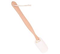 MOBUTOFU Beige Back Loofah Bath Scrubber with Long Handle Comfortable Touch Synthetic Material for Gentle Skin Protection for Shower and Bath Use