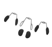 MOBUTOFU Black Silicone Nose Bridge Cushions with Metal Screw-in Support for Eyeglasses and Sunglasses Replacement, 3 Pieces for Hiking and Cycling Use