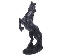 MOBUTOFU Black Synthetic Resin Horse Statue Home Decoration Figurine with Artistic Simulation Design for Office Shelves, Reliable Horse Sculpture to Beautify Your Room