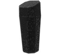 MOBUTOFU Bling Car Trash Can Trash Can for Car with Rhinestone ABS Sturdy Material Multi Functional Storage for Car Interior