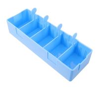 MOBUTOFU Blue Abs Pill Organizer Tray with 5 Compartments, Stable Transit and Raised Edges, Antislip Bottom Medicine Storage Tray for Efficient Medication Distribution in Wards and Nursing