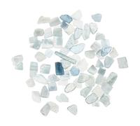 MOBUTOFU Blue Crystal Stones Aquarium Gravel for Fish Tank, Irregular Aquamarine Chips for DIY Projects and Home Décor, 100g Bag Decorative Stones Vase Filler for Aquatic Pets