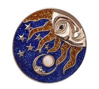 MOBUTOFU Blue God of Sun Brooch Fine Workmanship Alloy Clothes Accessory Delicate Brooch Comfortable Touch Feeling Special Style for Party and Daily Life