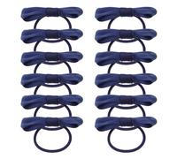 MOBUTOFU Bow Hair Accessories Set Navy Colour with Comfortable Polyester Material 12pcs Elastic Hair Ropes Gentle on The Scalp for Holiday and Party Wear