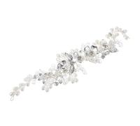 MOBUTOFU Bride Hairband Wedding Accessory Featuring a Silver Alloy Crystal Headband, Adjustable Design, and Comfortable Applying Experience, for Brides and Women at Weddings and Parties