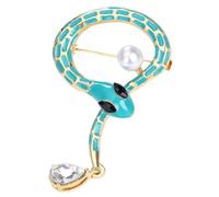 MOBUTOFU Brooch Cartoon Animal Crystal Drop Oil Pearl Brooch Shaped for Women Wedding Corsage Clothes Accessories