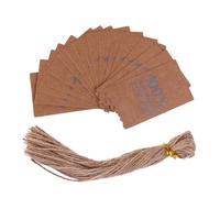 MOBUTOFU Brown Kraft Paper Tags with Twine String with Pre-Punched Holes Handmade Merchandise Tags Convenient to Use for Craft Projects and Student Words Cards