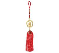 MOBUTOFU Car Hanging Prayer Wheel Pendant Easy to Suspend Religious Decor with Lightweight Alloy and Polyester Material Creative Design to Bring You Luck for Car Interior