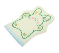 MOBUTOFU Cartoon Rabbit Exfoliating Bath Gloves for Kids Cute Rabbit Design Green Embroidered Deep Cleansing Shower Glove Gentle Exfoliation for Soft Skin for Baby Bathing