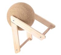 MOBUTOFU Cat Scratch Globe with Sisal Ball and Wood Base for Cats
