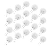 MOBUTOFU Ceiling Hooks Stainless Steel 20pcs Self Adhesive Heavy Duty Sticky Hooks for Hanging Lightweight and Suitable for Balloons Ropes Home Decoration