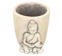 MOBUTOFU Cement Plants Buddha's Flowerpot Creative Buddha Sculpture Decorative Plant Container 4.53X3.94X3.94In Garden Succulent Plant Reusable