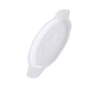 MOBUTOFU Ceramic Dessert Plate White Bone China Fine Polishing Elegant Fish Design for Restaurant Table and Home Dining