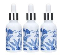 MOBUTOFU Ceramic Essential Oil Bottles 3Pcs Porcelain Dropper 30Ml Vials for DIY Travel and Sample Collection