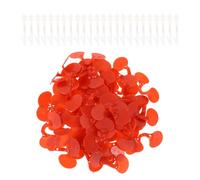 MOBUTOFU Chicken Spectacles Poultry Blinders 100pcs Anti-pecking Red Plastic Survival Rate and Prevent Fighting for Farm Use Suitable for Hens, Roosters, and Pheasants