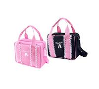 MOBUTOFU Children's Black Dance Bag for Girls Adjustable Ballet Tote Duffle Bag Cross-Body Strap for Dance Classes and Gymnastics