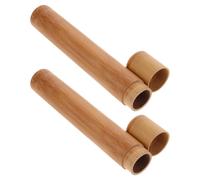 MOBUTOFU Cigar Accessory Portable Travel Humidor Case for Single Cigar Airtight Moisture Protection Bamboo Holder Tube 2 Pack 7.48 x 1.10 x 1.10 in