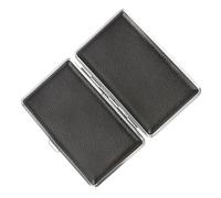 MOBUTOFU Cigarette Case Designed a Black Cigarette Storage Case Made of Sturdy Aluminum Alloy and Pu with Compression Resistance and Easy to Carry Features for Smokers the Go