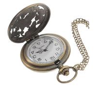 MOBUTOFU Classic Quartz Retro Pocket Watch Necklace, Hollowed-Out Zinc Alloy Vintage Pendant with Flip Cover for Men and Women, Timeless Analog Timepiece Suitable for Daily Wear and