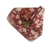 MOBUTOFU Cloth Wallet Pocket Triangle Bag Portable Japanese-Style Mini Purse with Buckle Design Small Travel Pouch for Daily Use and Shopping for Stationery and