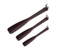 MOBUTOFU Cm Long Handled Wooden Shoehorn Tool with Hanging Strap for Men, Lightweight Design for Easy Storage and Relieving Back, for Home and Travel Use