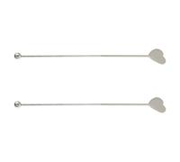 MOBUTOFU Coffee Stirrers 2Pcs Stainless Steel Swizzle Sticks for Drink Stirring, Long Handles, Suitable for Events and Coffee Shop