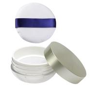 MOBUTOFU Compact Cosmetic Powder Box with Airtight Lid and Elastic Net Travel Loose Powder Container for Women DIY Makeup Plastic Abs Material Assorted Colour Random Color