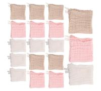 MOBUTOFU Cotton Washcloths Enhanced Absorbency 18pcs with Six Layers for Newborn Machine Washable Soft Towels for Daily Daycare and Care