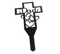 MOBUTOFU Creative Cemetery Stake Decoration for Graves Garden Stake Ornament with Cross Design for Memorials and Outdoor Displays Strong and Stable Ground Plug