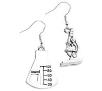 MOBUTOFU Creative Science Earrings for Women Microscope Drop Statement Jewelry Biology Chemistry Inspired Unique Dangle Accessories for Teachers and Scientists