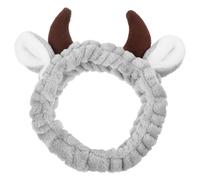 MOBUTOFU Cute Ox Horn Makeup Headbands for Women Fabric Skincare Headbands without Pulling Hair Convenient for Applying Makeup and Taking A Bath