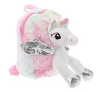 MOBUTOFU Cute Plush Unicorn Backpack with Large Capacity and Lightweight Design, for School and Daily Life, Soft Polyester and Cotton Cloth Material, Adorable Cartoon Style School Bag