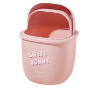 MOBUTOFU Cute Trash Can Small Cartoon Garbage Can with Lid Plastic Bunny Shaped Waste Bin Lovely Appearance Bright Color Stylish for Home Kitchen Storing Trash and Tiny Things
