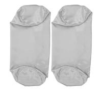 MOBUTOFU Cylinder Pillow Case 2Pcs Grey Breathable Washable Zippered Neck Roll Pillow Covers 18X6 Inch for Living Room Sofa and Neck Support