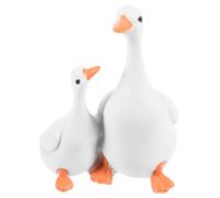 MOBUTOFU Decor Resin Decoration Treatment Or Surface with Delicate Desktop Duck Statue Adornment and Special Texture Feeling, Stylish White Resin Craft for Home Suitable Living Room
