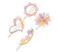 MOBUTOFU Decorative Flower Hair Clips Composite Material for Women 4pcs Simple and Elegant Design Suitable for Most Hairstyles for Parties and Christmas