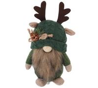 MOBUTOFU Deer Antler Gnome Doll Christmas Decor Adorable Knitted Ornaments for Home Desktop Tabletop Centerpiece for Christmas Decor