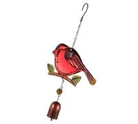 MOBUTOFU Delicate Iron Wind Chime for Decor with Creative Four Color Sequin Wings and Bird Design Durable Hanging Ornament with Hook for Garden Porch Doorway Bedroom Office Decoration