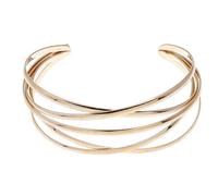 MOBUTOFU Delicate Retro Iron Bracelet for Women, Golden Simple Bangle with Flexible Opening and Easy to Take off Design, Charming Wrist Jewelry for Special Occasions and Parties