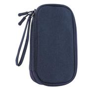 MOBUTOFU Digital Storage Bag Electronic Accessories Organizer Compact Travel Pouch for Chargers and Earphones Portable Cord Management for Travel Essentials Dark Blue