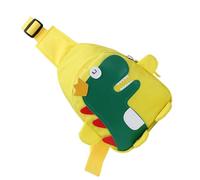 MOBUTOFU Dinosaur Nylon Crossbody Bag with Adjustable Shoulder Strap, Moderate Capacity Yellow Cartoon Shoulder Pouch for Easter and Daily Life